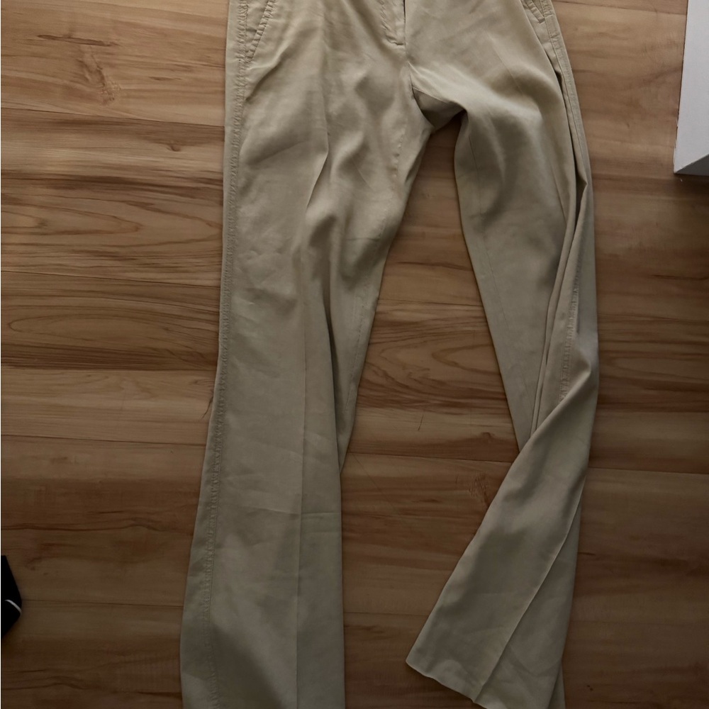 Theory Beige linen pants